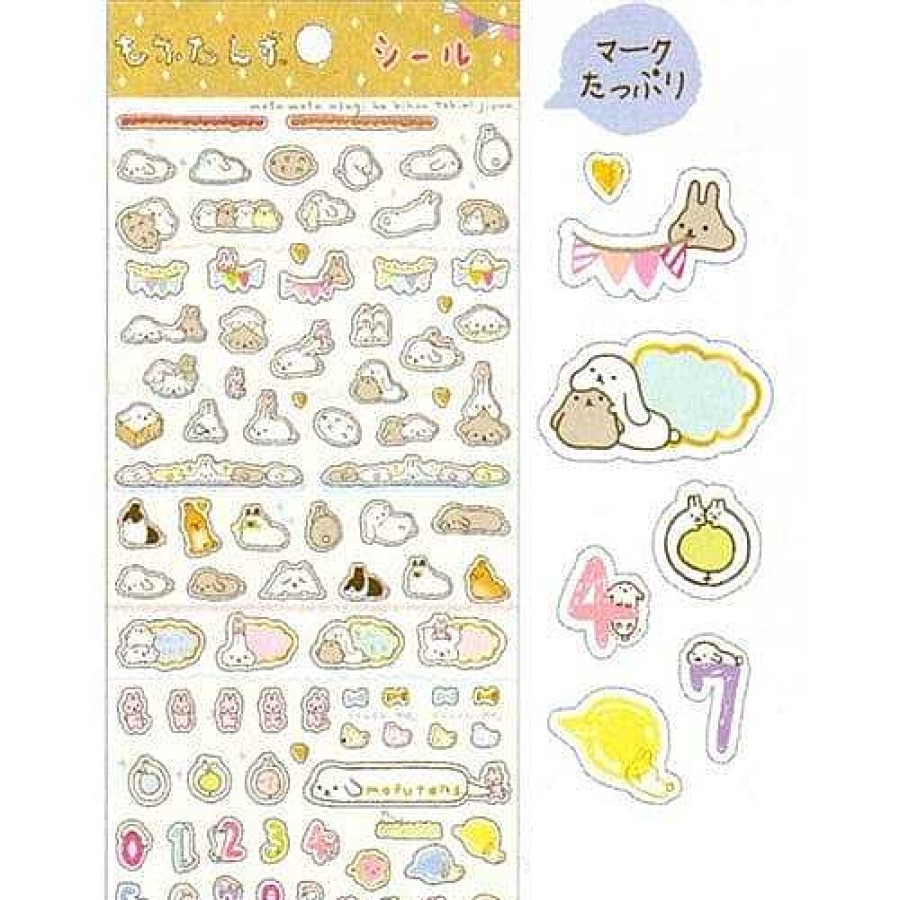 Stationery Kawaii Import San-X Stickers & Washi | San-X Mofutans Mochi Bunnies Stickers: 2