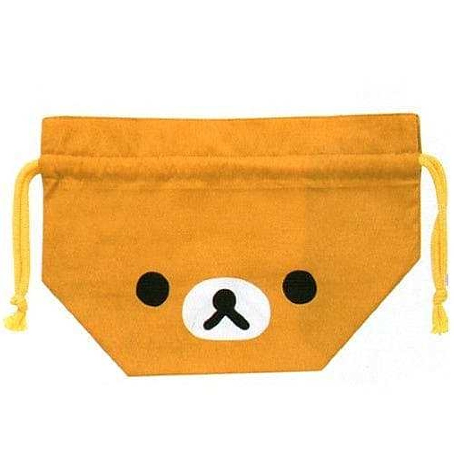 Homegoods Kawaii Import | San-X Rilakkuma Drawstring Bento Pouch: Relax Bear