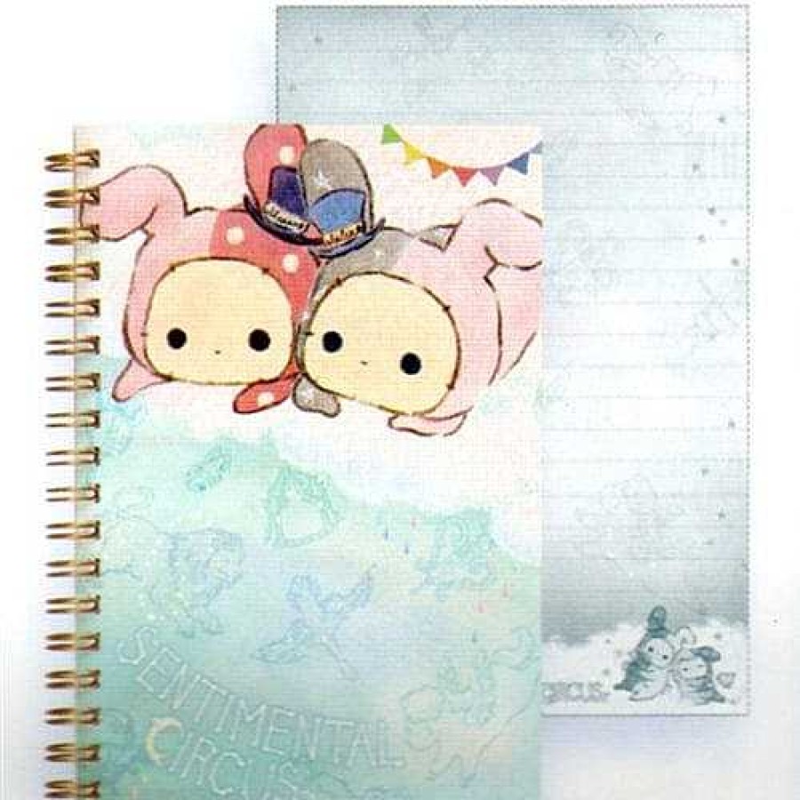 Stationery Kawaii Import Spiral Notebooks | San-X Sentimental Circus Shappo & Spica B6 Spiral Lined Notebook: 1