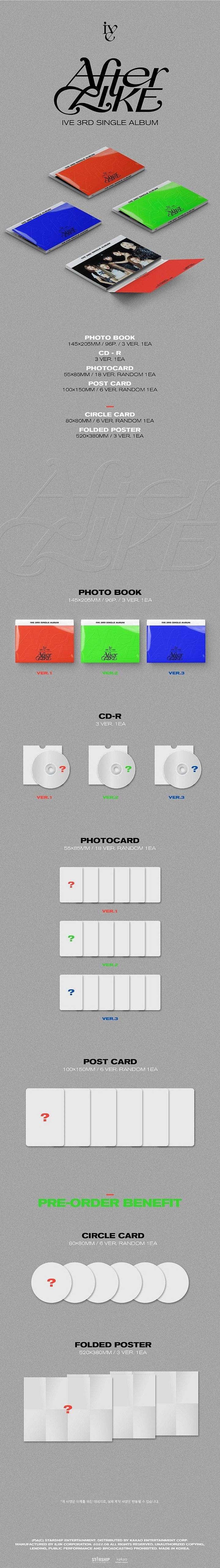 K-Pop Korea Pop Store | Ive - After Like (3Rd Single Album) [Photobook Ver.]