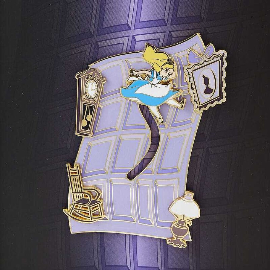 Styles Loungefly | Lf Alice In Wonderland Falling Down The Rabbit Hole 3" Collector Box Pin