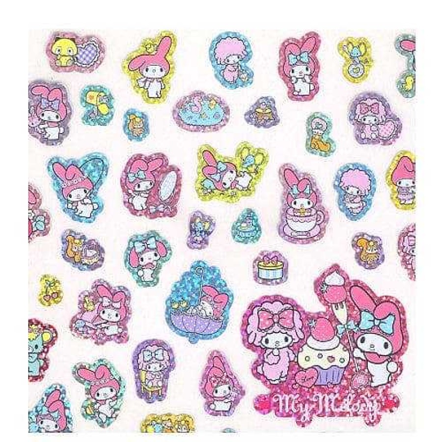 Stationery BeeCrazee Sanrio Stickers & Washi | My Melody & My Sweet Piano Hologram Stickers