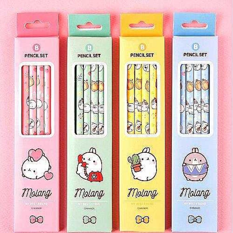 Stationery BeeCrazee Lead Pencils | Molang Pencils 4-Piece Set