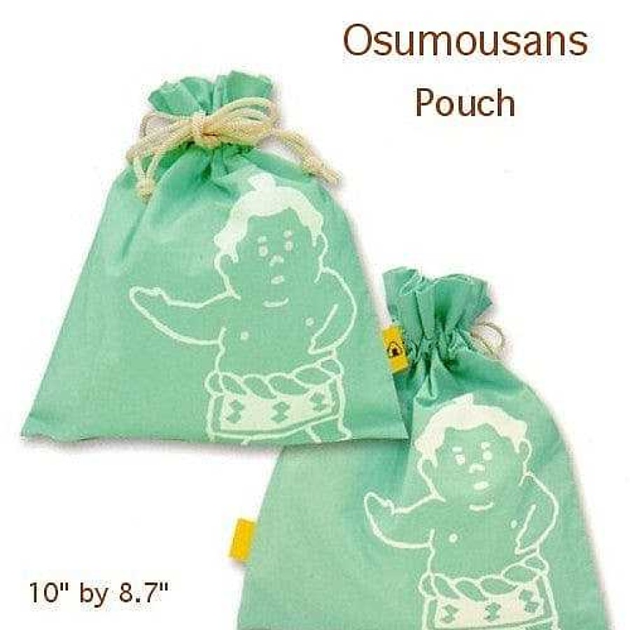 Styles Kawaii Import Drawstring Bags | Mind Wave Osumou Sans Drawstring Pouch: Teal