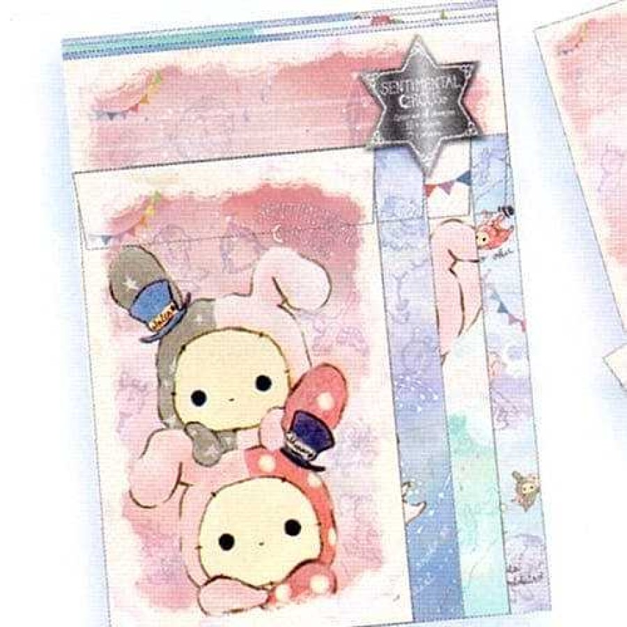 Stationery Kawaii Import Letter Sets | San-X Sentimental Circus Spica & Shappo Quad Letter Set: 1