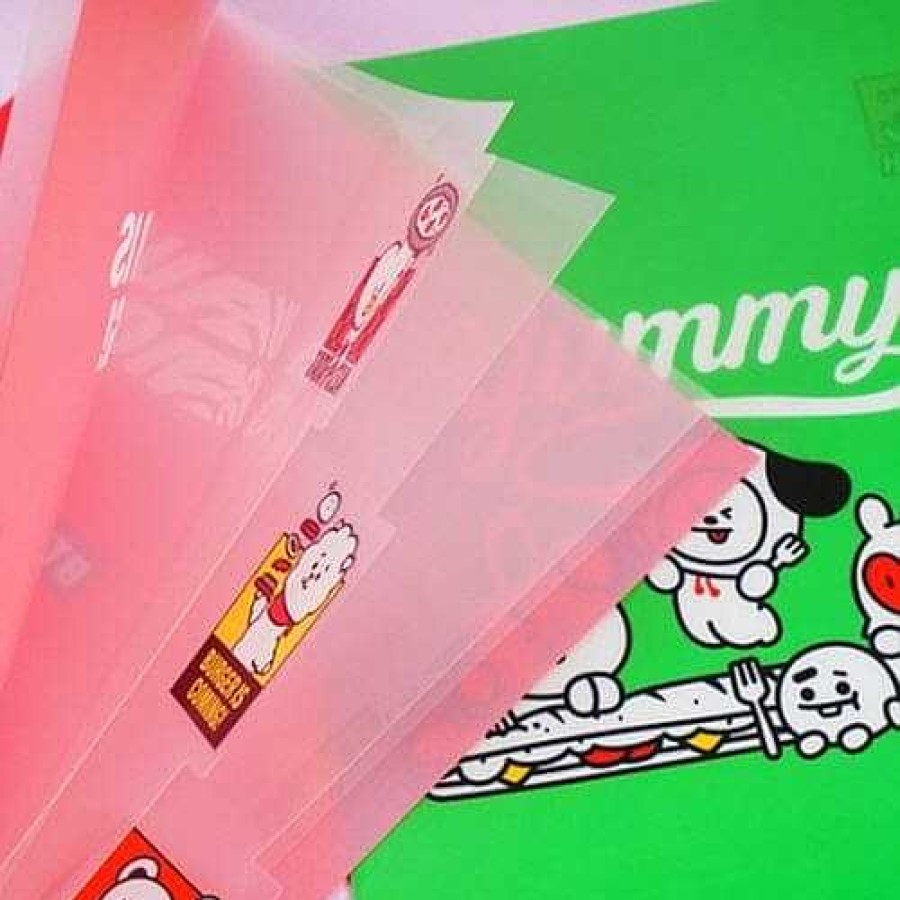 Stationery BeeCrazee | Bt21 Yummy Burger Plastic Index File Folders