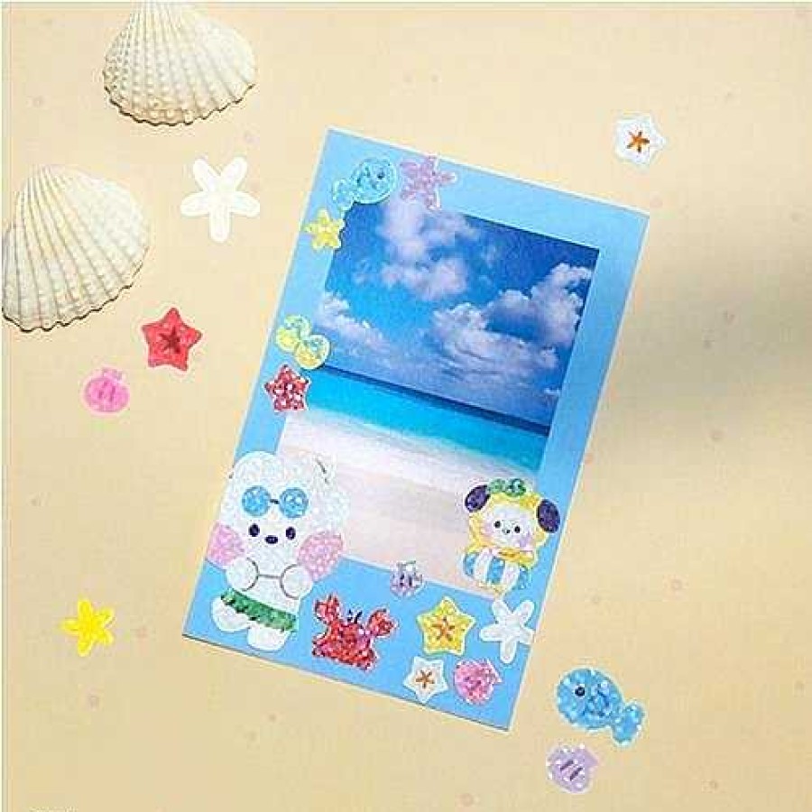 K-Pop BeeCrazee | Bt21 Minini Summer Sky Sparkly Stickers