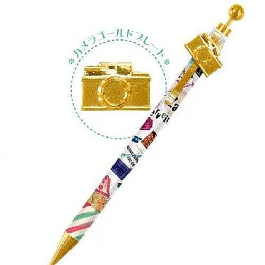 Stationery Kawaii Import Pencils | Q-Lia La Merveilleuse Mechancial Pencil With Gold Camera Charm