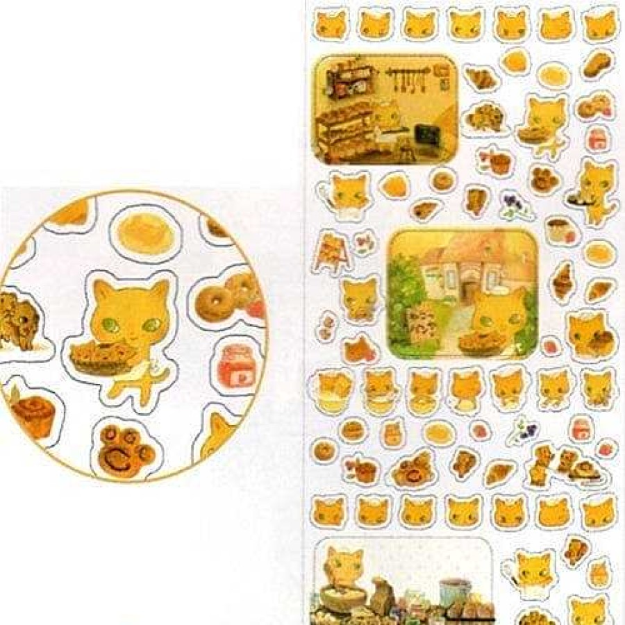 Stationery Kawaii Import San-X Stickers & Washi | San-X Neko No Panya Bakery Cat Stickers: 1