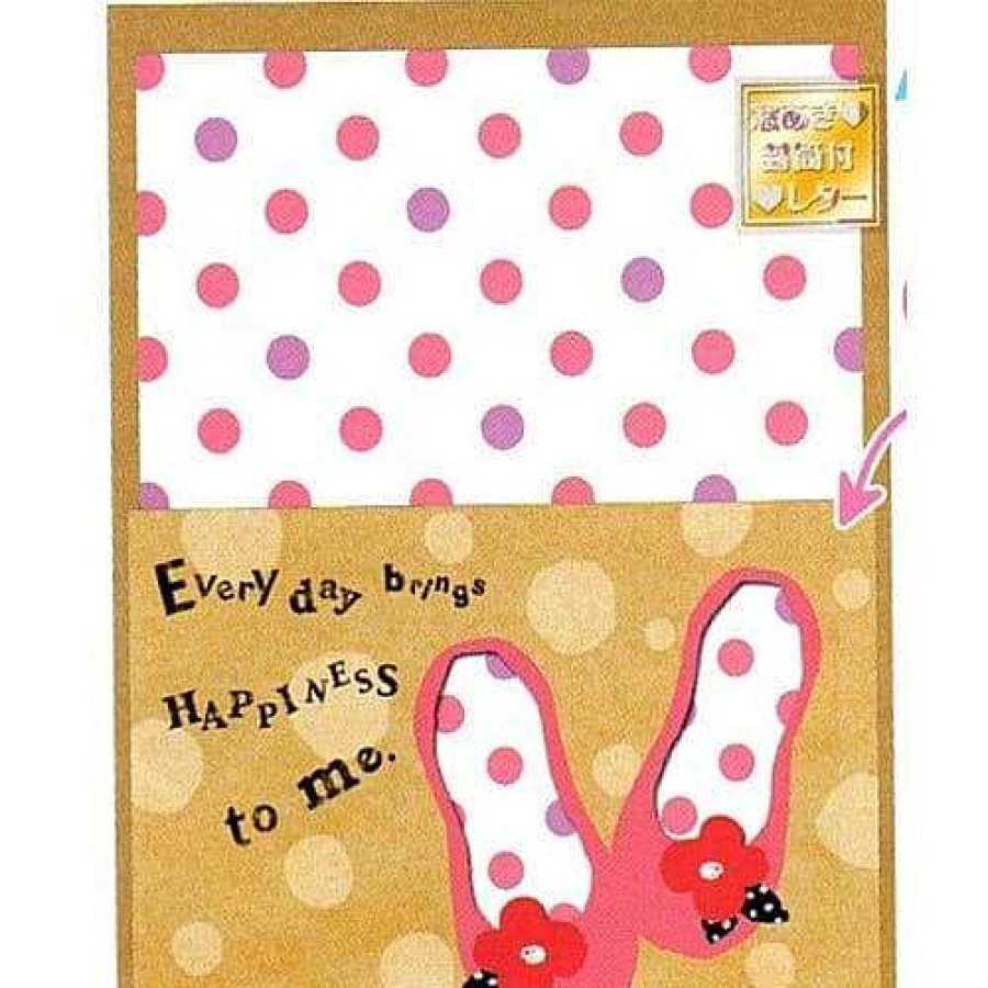 Stationery Kawaii Import Letter Sets | Kamio "Happiness To Me" Double Letter Set