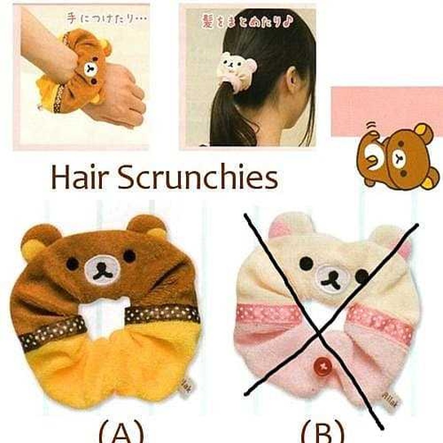 Homegoods Kawaii Import | San-X Rilakkuma Relax Bear Hair Scrunchies: (A) Relax Bear