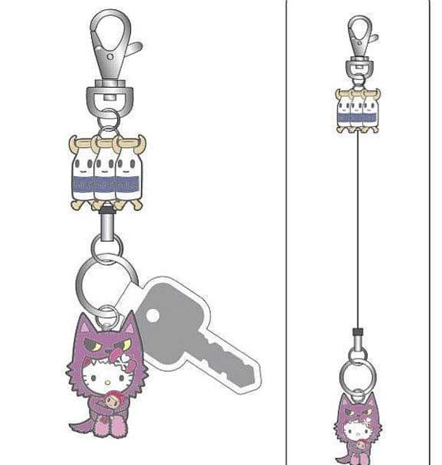 Styles Weactive Keychains & Lanyards | Tokidoki Hello Kitty Big Bad Wolf Keychain & Lanyard With Retractable Reels