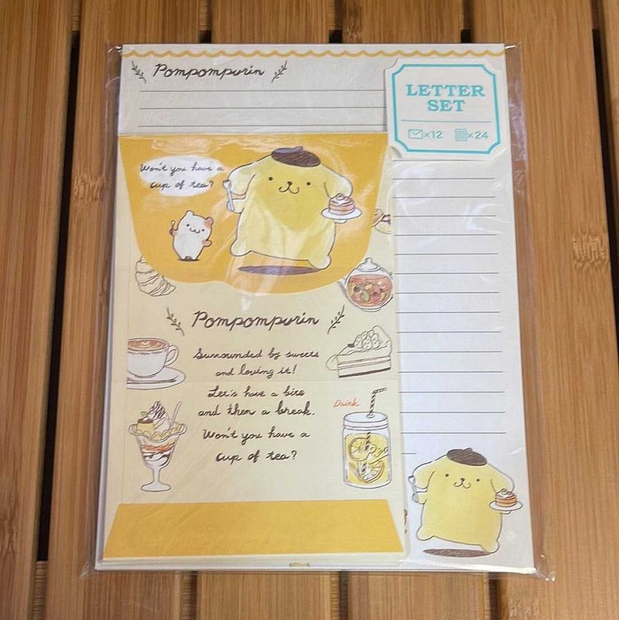 Stationery Kawaii Import Letter Sets | Pompompurin Cafe Letter Set