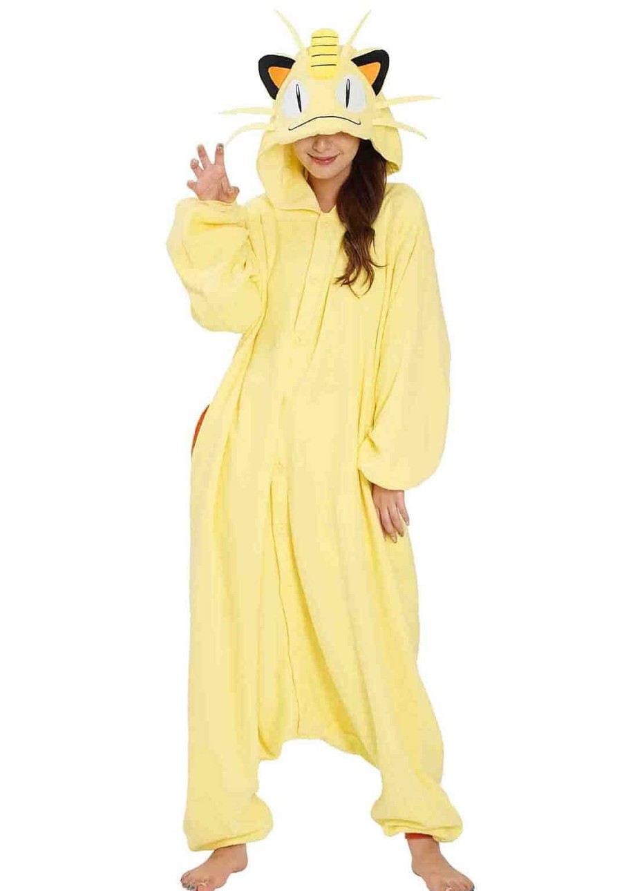 Styles Clever Idiots | Pokemon Meowth Kigurumi Adult-Size Costume Onesie