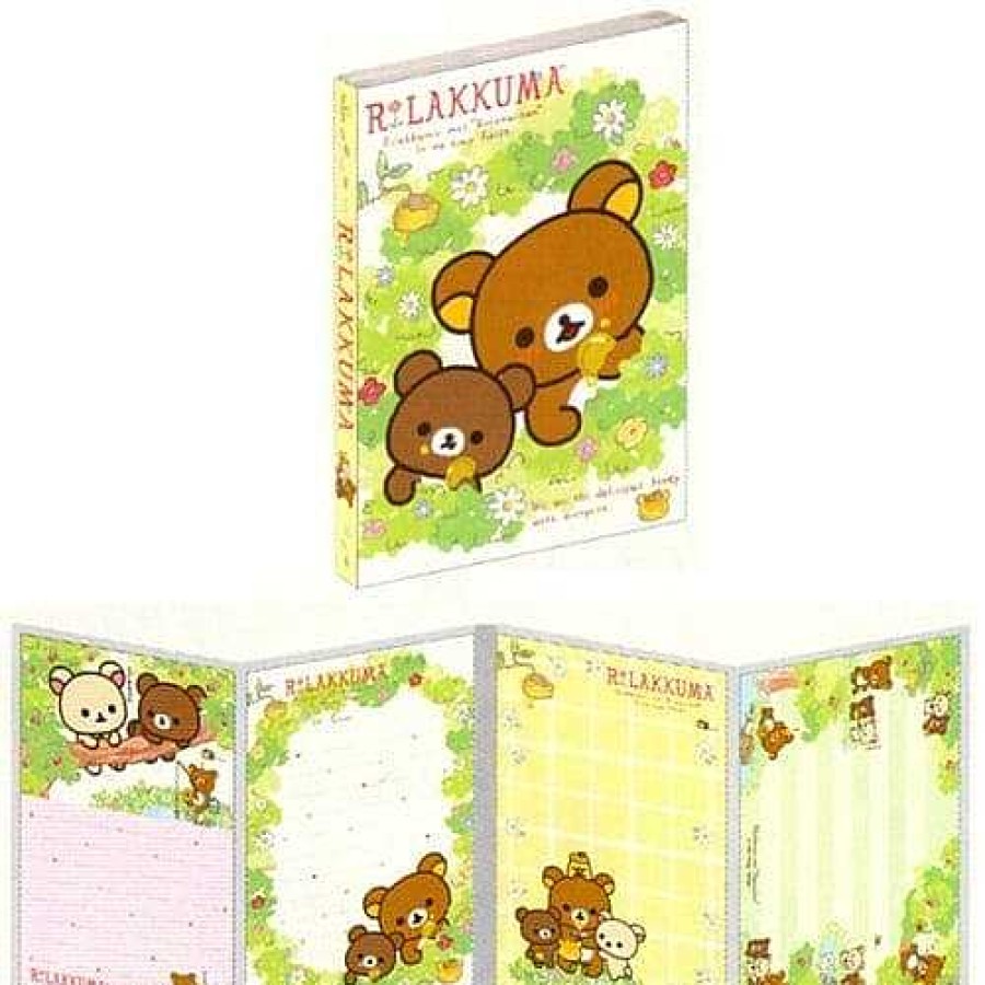 Stationery Kawaii Import Memos | San-X Rilakkuma Relax Bear Memo: Kogumachan & The Honey Forest (A)