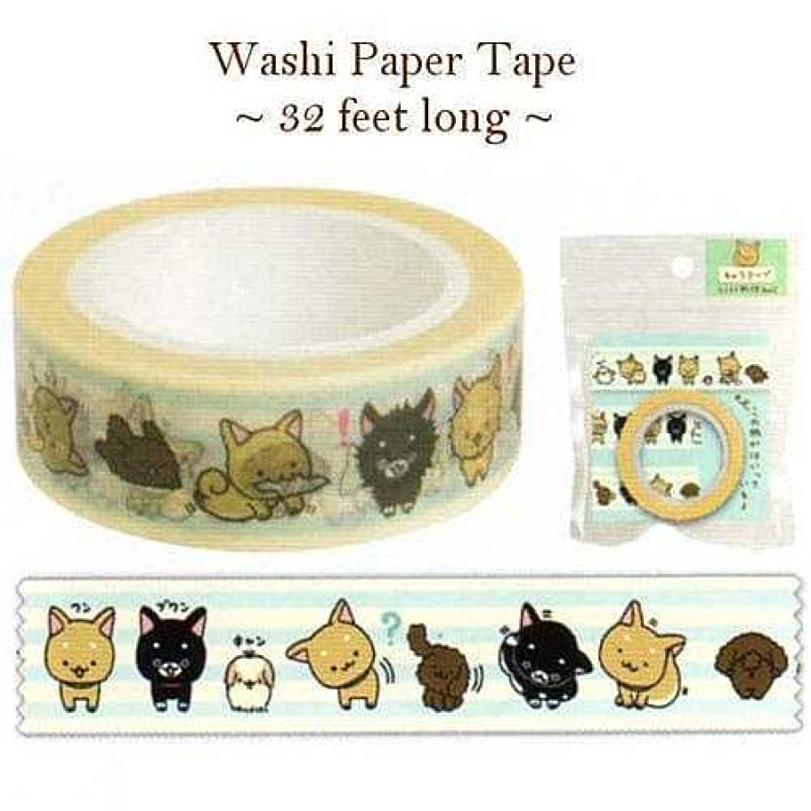 Stationery Kawaii Import San-X Stickers & Washi | San-X Iiwaken Shiba Inu Washi Paper Tapes