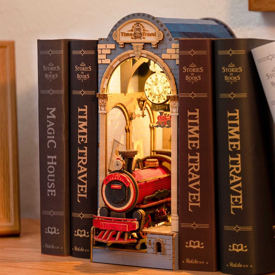 Homegoods Hands Craft | Diy Miniature House Book Nook Kit: Time Travel