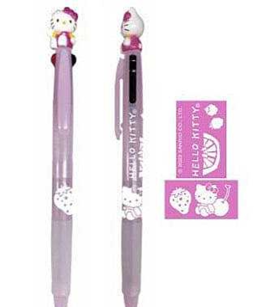 Stationery Weactive Combo Writer | Fruity Hello Kitty 2-Color Ballpoint Pen Combo Writer