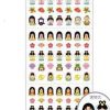 Stationery Kawaii Import Japanese Stickers | Mind Wave One Point Seal Japanese Folktale Stickers: Girls