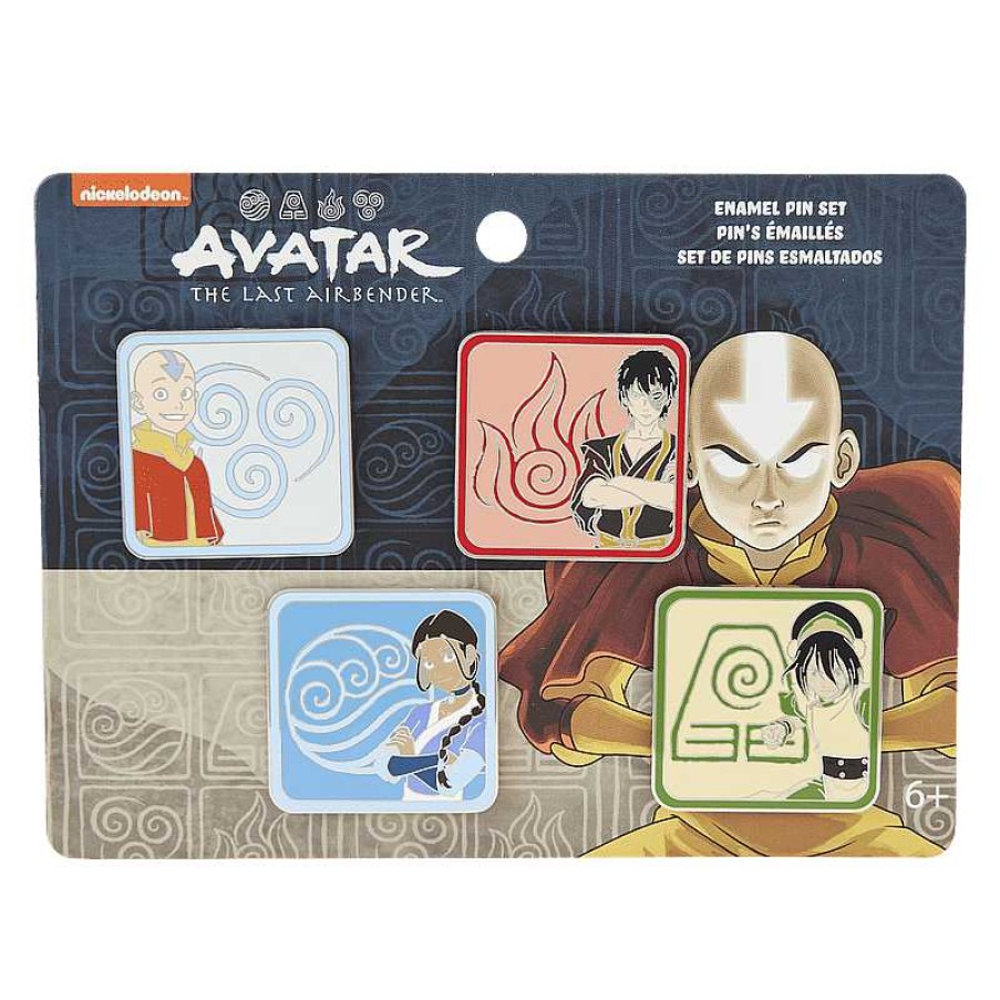 Styles Loungefly | Lf Avatar: The Last Airbender Elements 4Pc Pin Set