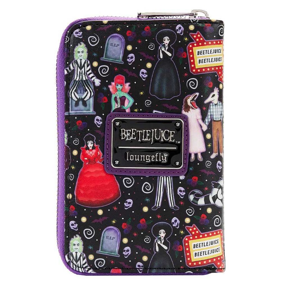 Styles Loungefly | Loungefly Beetlejuice Icons Zip Around Wallet