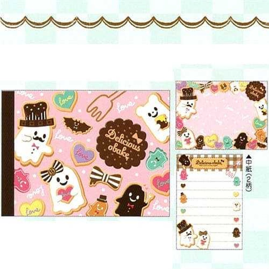 Stationery Kawaii Import Memos | Q-Lia Delicious Obake Ghost Small Memo Pad: Pink