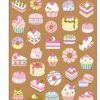 Stationery Kawaii Import Japanese Stickers | Kamio Mofu Mofu Seal: Sweet Cakes And Donuts Fuzzy Stickers