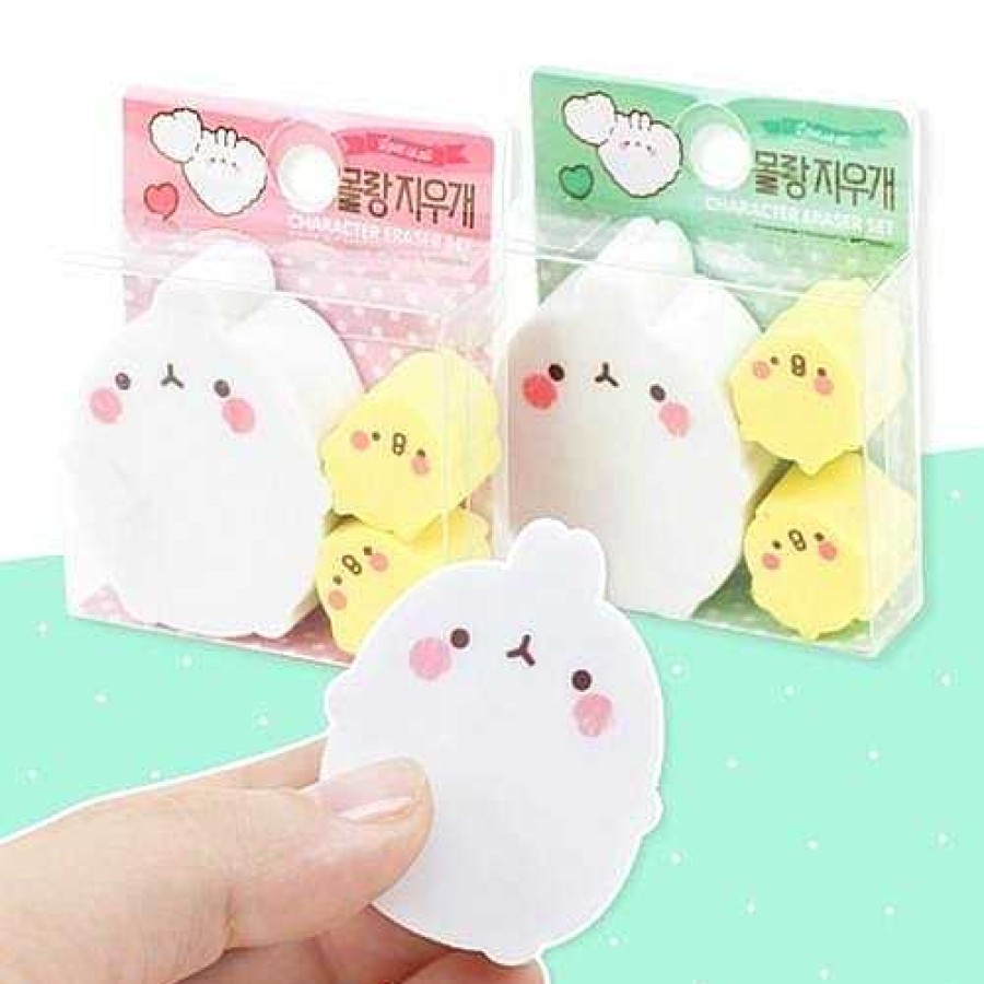 Stationery BeeCrazee Erasers | Molang Die-Cut Eraser