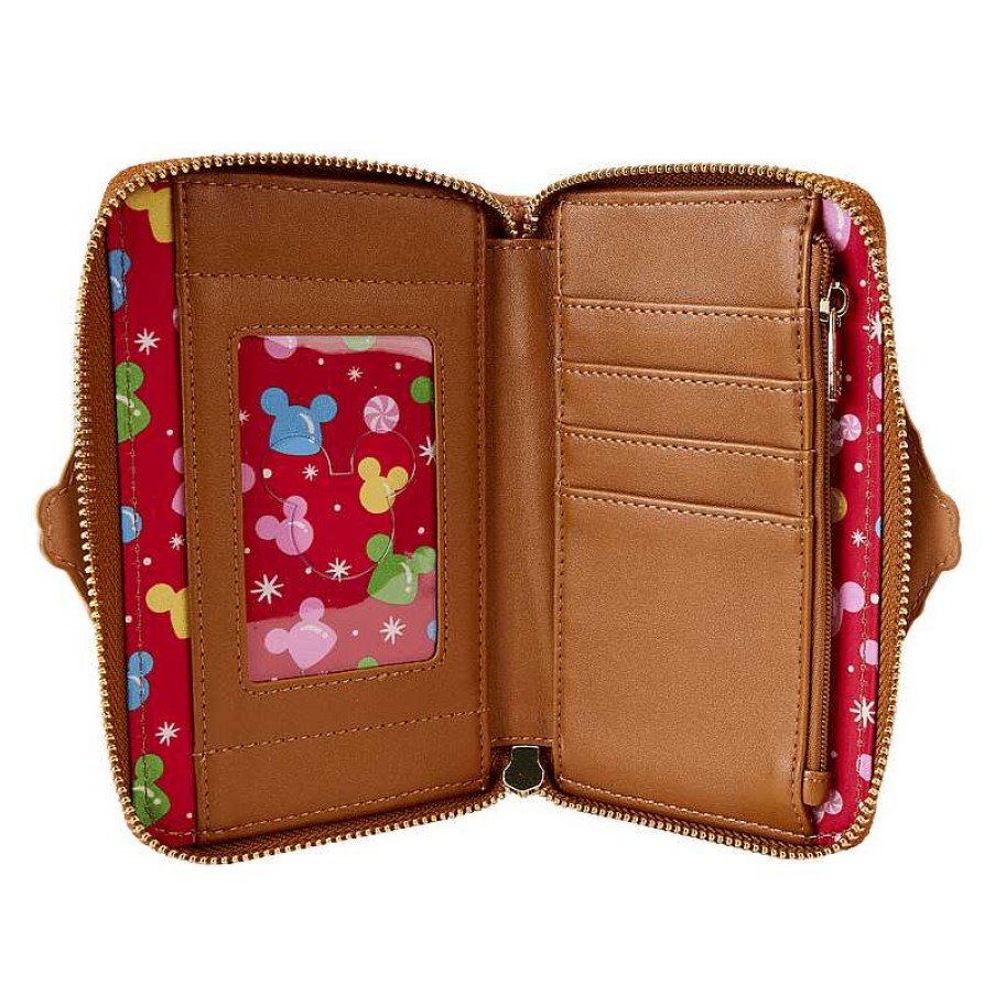 Styles Loungefly | Loungefly Disney Mickey & Friends Gingerbread House Zip Around Wallet