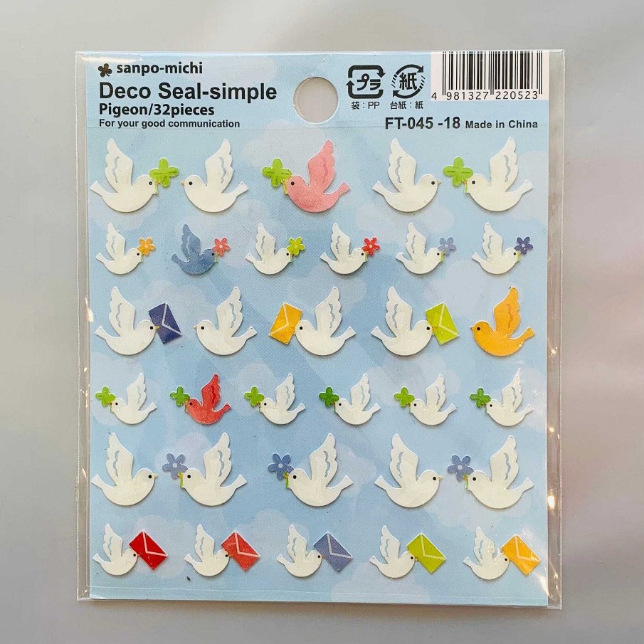 Stationery Toyolink Japanese Stickers | Ark Road Deco Seal Doves Epoxy Stickers