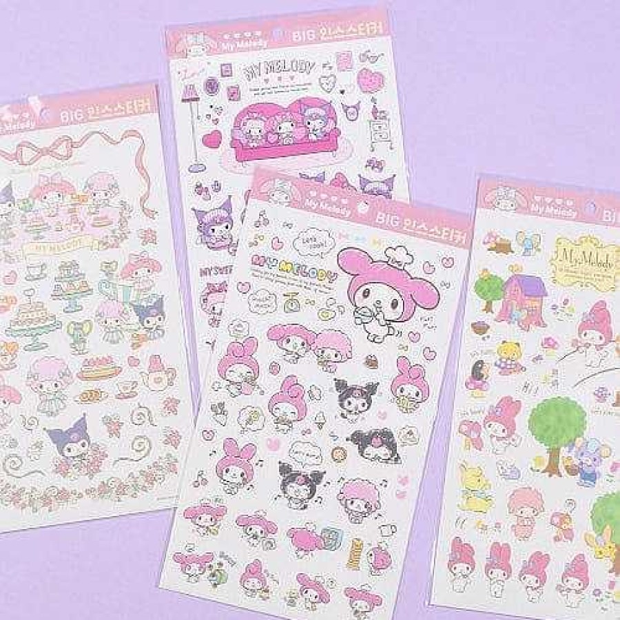 Stationery BeeCrazee Sanrio Stickers & Washi | My Melody & Kuromi Big Stickers