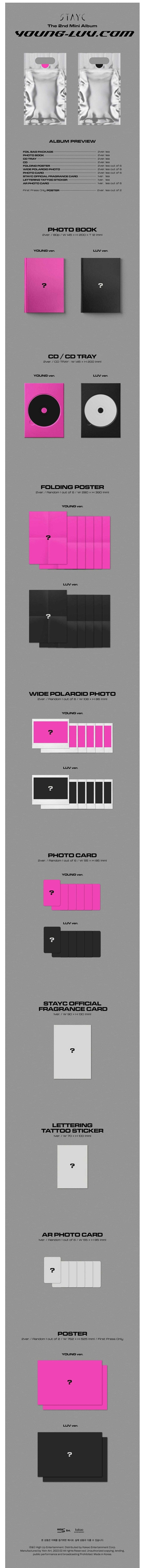 K-Pop Korea Pop Store | Stayc - Young-Luv.Com (2Nd Mini Album)