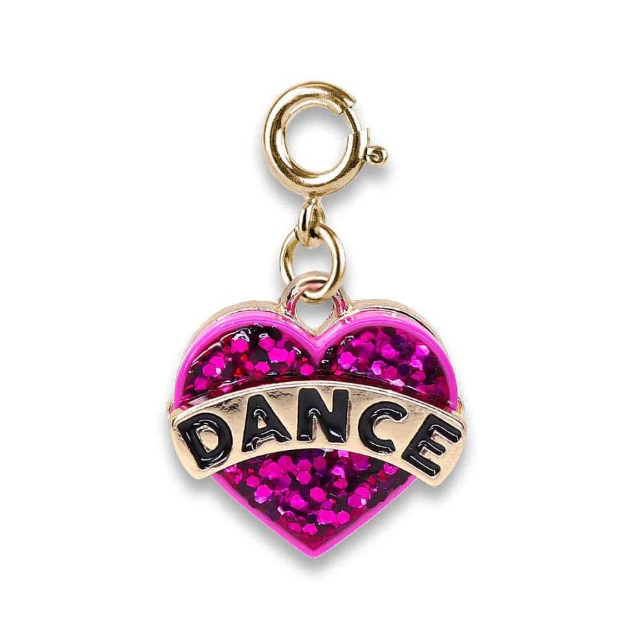 Styles Charm It Charm It! | Gold Glitter Dance Heart Charm