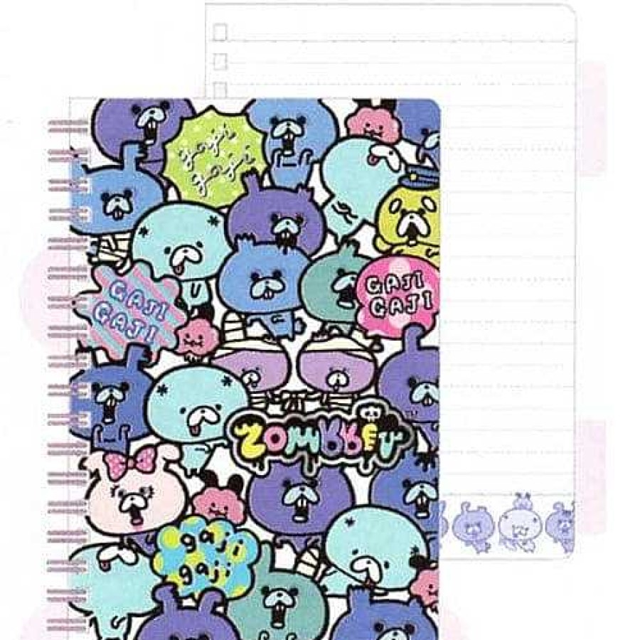 Stationery Kawaii Import Spiral Notebooks | San-X Zombbit B6 Hard Cover Spiral Notebook: 1