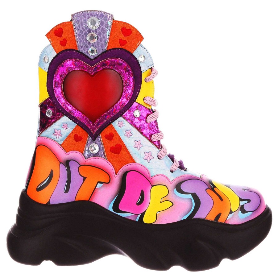 Styles Irregular Choice Irregular Choice | Galaxy Of Love Boots By Irregular Choice