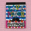 Stationery Kawaii Import Memos | Love Punch Mustache Small Memo Pad