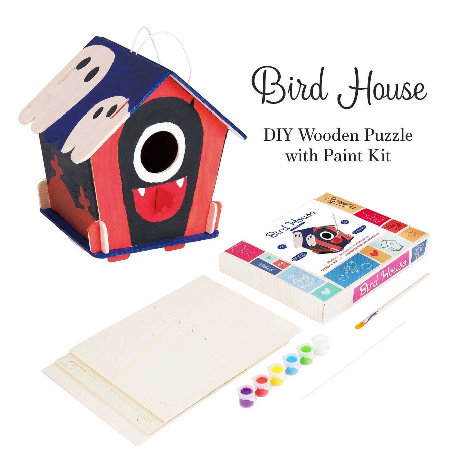 Homegoods Hands Craft | Fy199, Diy 3D Wooden Birdhouse With Paint Kit