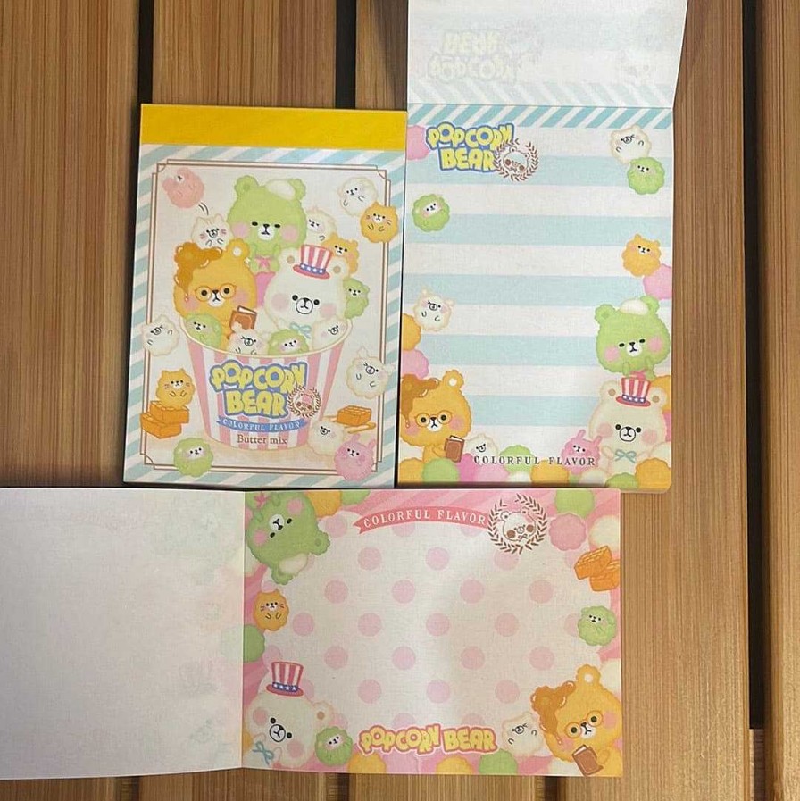 Stationery Kawaii Import Memos | Popcorn Flavor Butter Mix Small Memo Pad