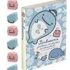 Stationery Kawaii Import Memos | San-X Jinbesan Whale Shark Large Memo With Petite Die-Cut Jinbesan And Mendako Erasers: (A)