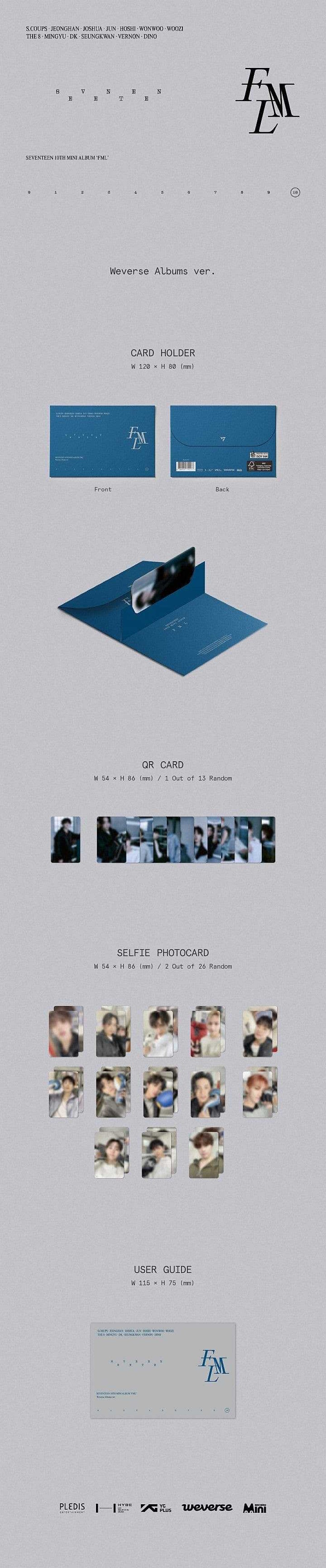 K-Pop Korea Pop Store | Seventeen - 10Th Mini Album 'Fml' (Weverse Albums Ver.)