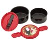 Homegoods Clever Idiots | Spirited Away Dark Red 2-Layered Round Bento Lunch Box With Fork