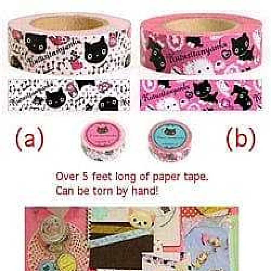 Stationery Kawaii Import Washi & Deco Tape | Kutusita Nyanko Washi Tapes