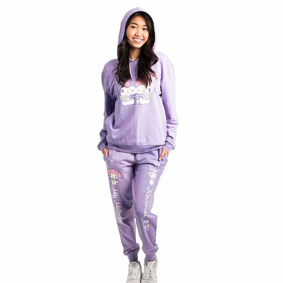 Styles BioWorld Sanrio Apparel | My Melody & Kuromi Color Block Hoodie & Jogger Pants Set