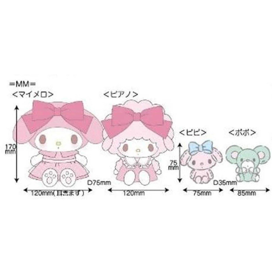 Plush Enesco | Sanrio My Melody And Piano Dress Up 4-Piece Plush Set