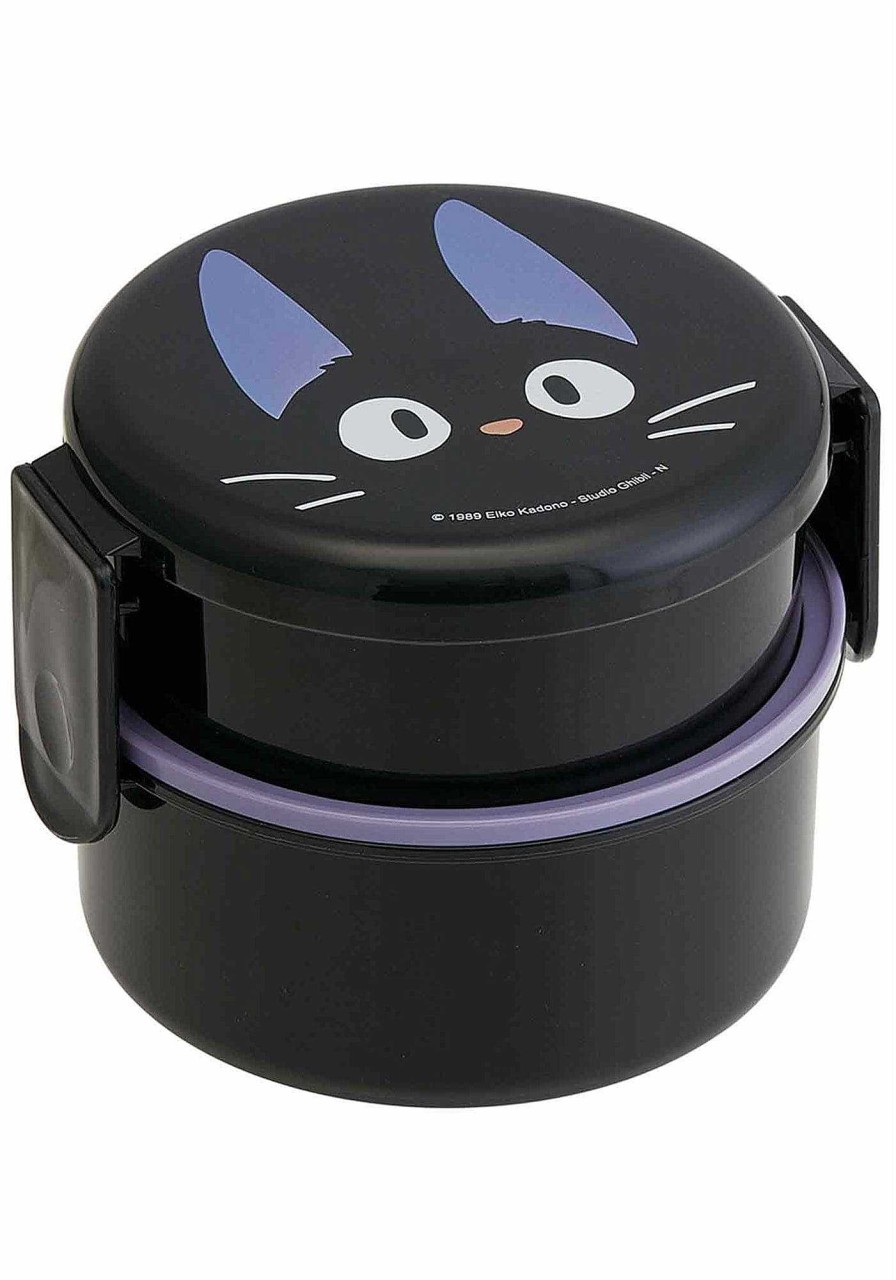 Homegoods Clever Idiots | Kiki'S Delivery Service Jiji 2-Layered Round Bento Lunch Box With Fork