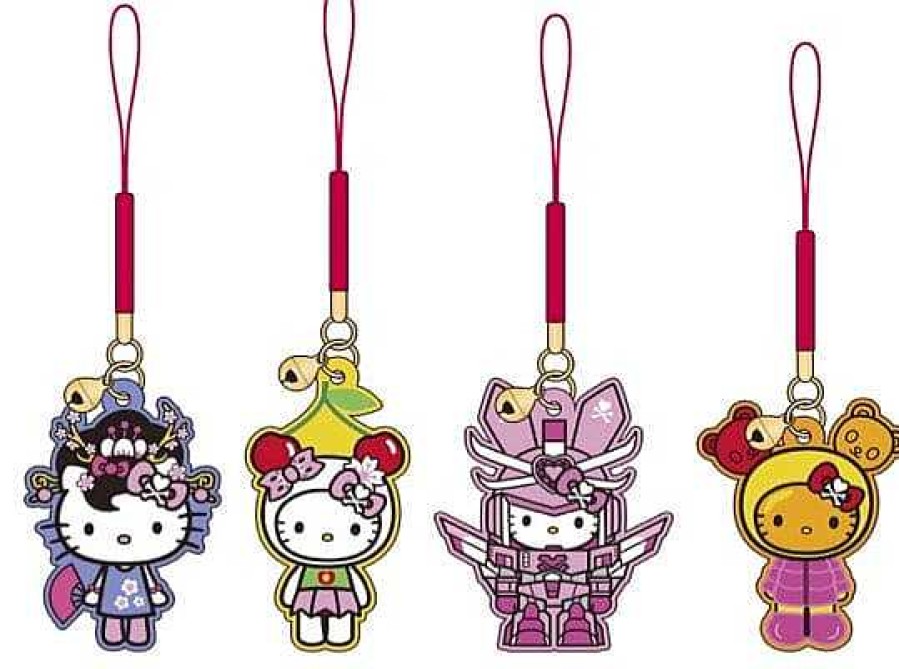 Styles Weactive Bag Charms | Tokidoki X Hello Kitty Midnight Metropolis Rubber Mascots With Straps