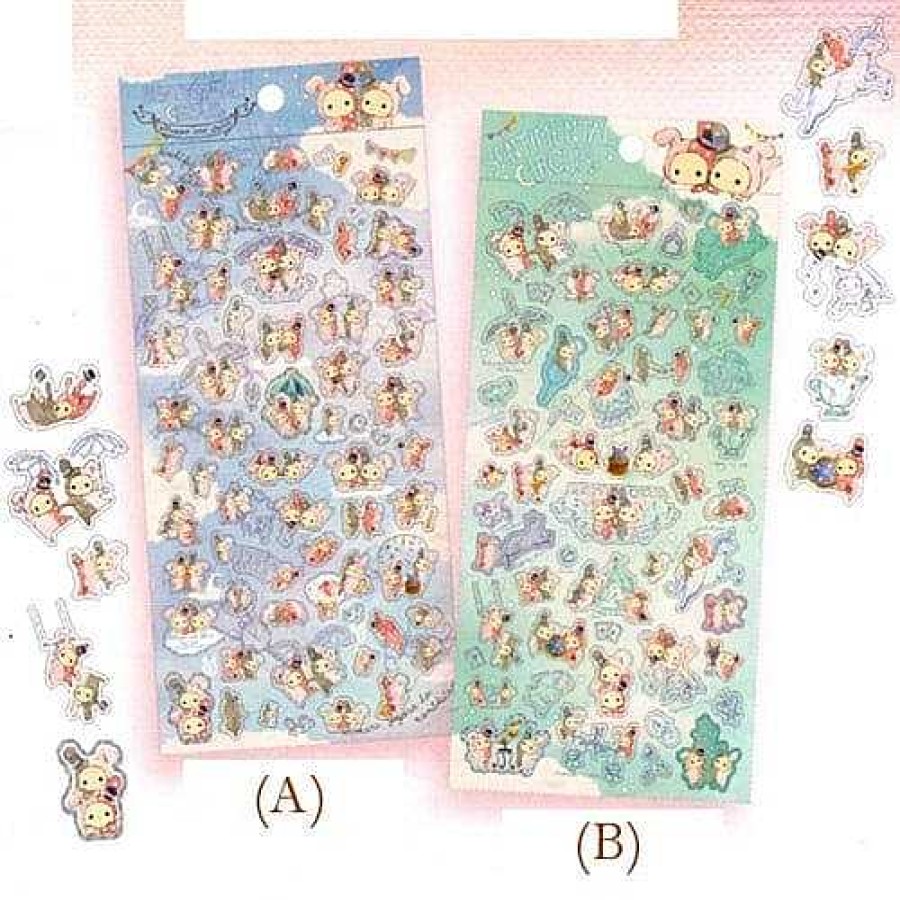 Stationery Kawaii Import San-X Stickers & Washi | San-X Sentimental Circus Shappo & Spica Stickers