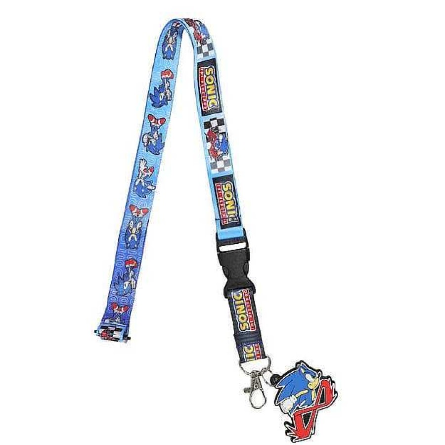 Styles BioWorld Keychains & Lanyards | Sonic The Hedgehog Rubber Charm Lanyard