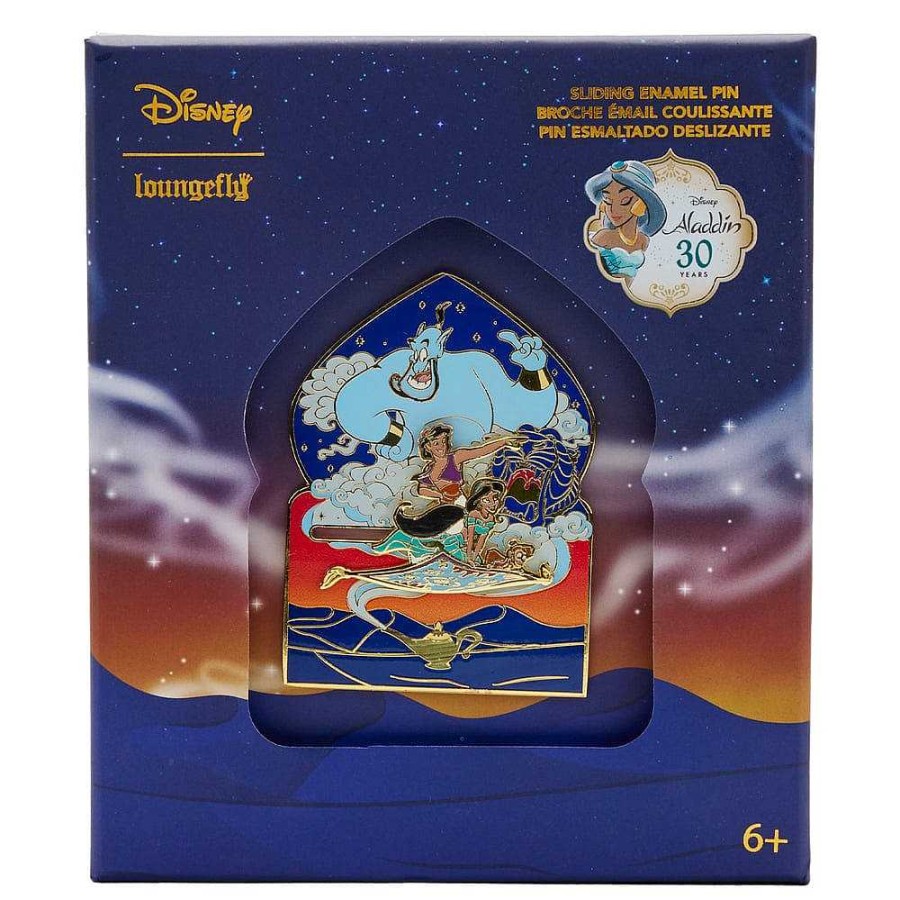 Styles Loungefly | Loungefly Disney Aladdin 30Th Anniversary 3" Collector Box Pin