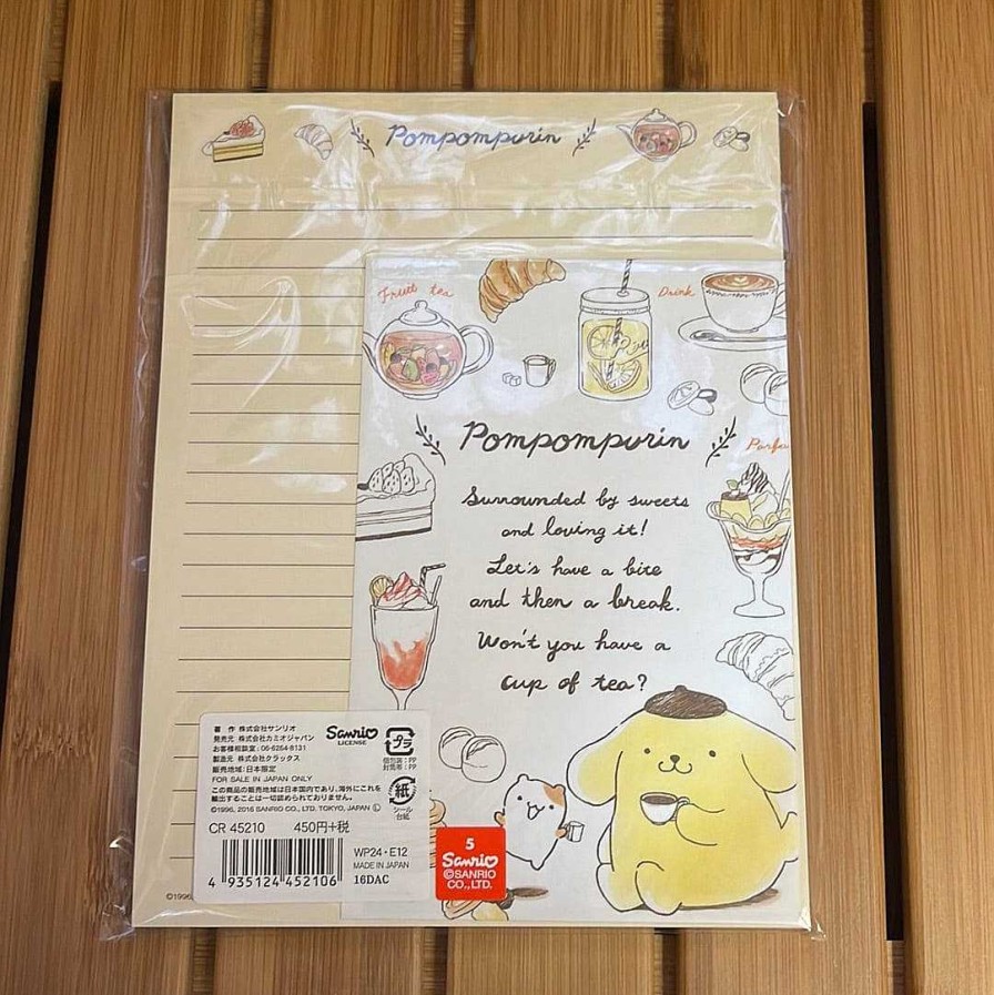 Stationery Kawaii Import Letter Sets | Pompompurin Cafe Letter Set